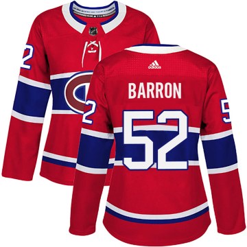 Adidas Montreal Canadiens Women's Justin Barron Authentic Red Home NHL Jersey