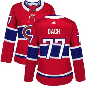 Adidas Montreal Canadiens Women's Kirby Dach Authentic Red Home NHL Jersey