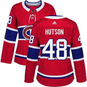 Adidas Montreal Canadiens Women's Lane Hutson Authentic Red Home NHL Jersey