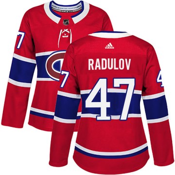 Adidas Montreal Canadiens Women's Alexander Radulov Authentic Red Home NHL Jersey