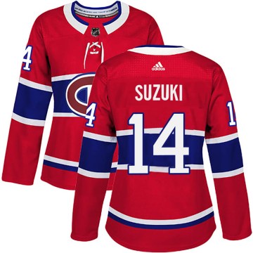 Adidas Montreal Canadiens Women's Nick Suzuki Authentic Red Home NHL Jersey