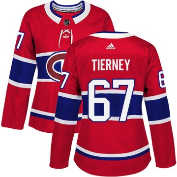 Adidas Montreal Canadiens Women's Chris Tierney Authentic Red Home NHL Jersey
