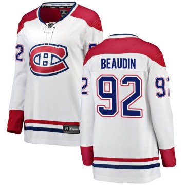 Fanatics Branded Montreal Canadiens Women's Nicolas Beaudin Breakaway White Away NHL Jersey