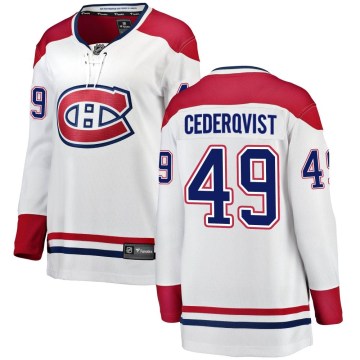 Fanatics Branded Montreal Canadiens Women's Filip Cederqvist Breakaway White Away NHL Jersey