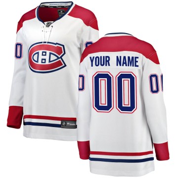 Fanatics Branded Montreal Canadiens Women's Custom Breakaway White Custom Away NHL Jersey
