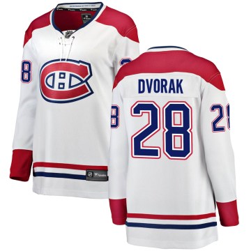 Fanatics Branded Montreal Canadiens Women's Christian Dvorak Breakaway White Away NHL Jersey
