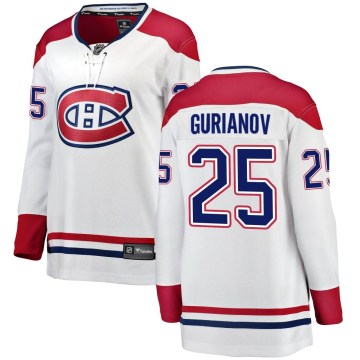 Fanatics Branded Montreal Canadiens Women's Denis Gurianov Breakaway White Away NHL Jersey
