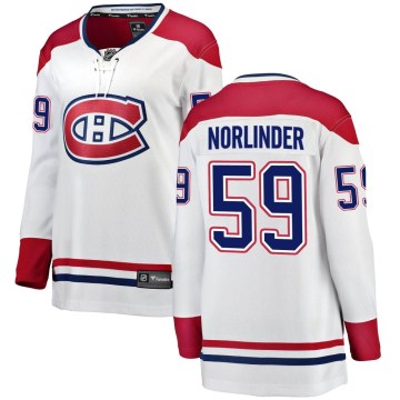 Fanatics Branded Montreal Canadiens Women's Mattias Norlinder Breakaway White Away NHL Jersey