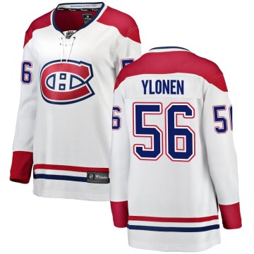 Fanatics Branded Montreal Canadiens Women's Jesse Ylonen Breakaway White Away NHL Jersey