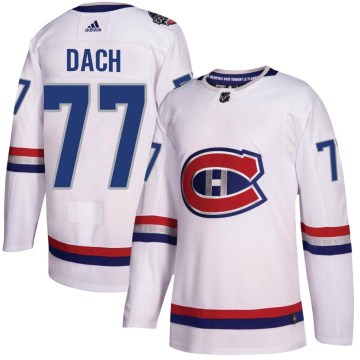 Adidas Montreal Canadiens Men's Kirby Dach Authentic White 2017 100 Classic NHL Jersey