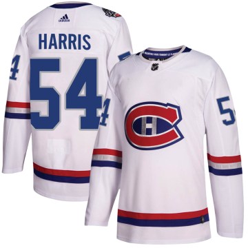 Adidas Montreal Canadiens Men's Jordan Harris Authentic White 2017 100 Classic NHL Jersey