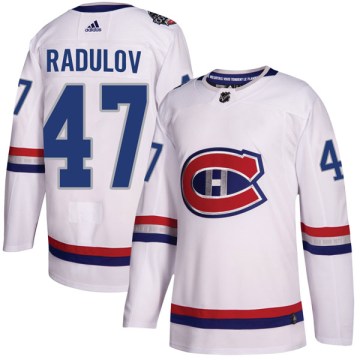 Adidas Montreal Canadiens Men's Alexander Radulov Authentic White 2017 100 Classic NHL Jersey
