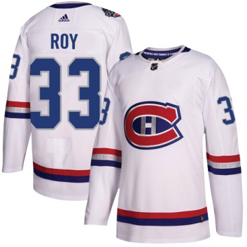 Adidas Montreal Canadiens Men's Patrick Roy Authentic White 2017 100 Classic NHL Jersey