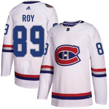Adidas Montreal Canadiens Men's Joshua Roy Authentic White 2017 100 Classic NHL Jersey