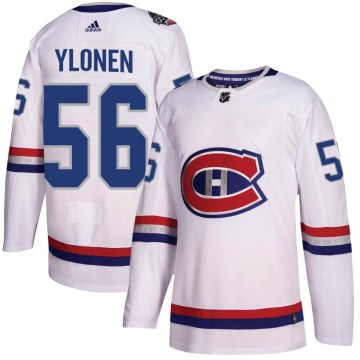 Adidas Montreal Canadiens Men's Jesse Ylonen Authentic White 2017 100 Classic NHL Jersey