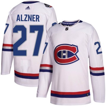 Adidas Montreal Canadiens Youth Karl Alzner Authentic White ized 2017 100 Classic NHL Jersey