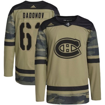 Adidas Montreal Canadiens Men's Evgenii Dadonov Authentic Camo Military Appreciation Practice NHL Jersey