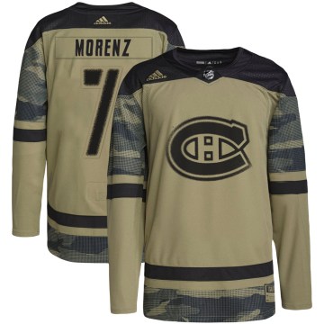 Adidas Montreal Canadiens Men's Howie Morenz Authentic Camo Military Appreciation Practice NHL Jersey