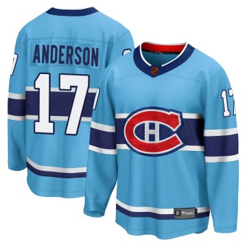 Fanatics Branded Montreal Canadiens Youth Josh Anderson Breakaway Light Blue Special Edition 2.0 NHL Jersey