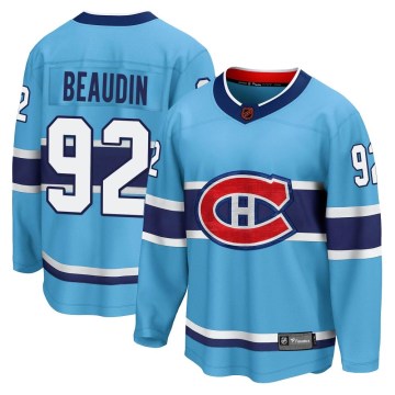 Fanatics Branded Montreal Canadiens Youth Nicolas Beaudin Breakaway Light Blue Special Edition 2.0 NHL Jersey