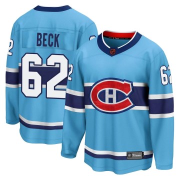 Fanatics Branded Montreal Canadiens Youth Owen Beck Breakaway Light Blue Special Edition 2.0 NHL Jersey