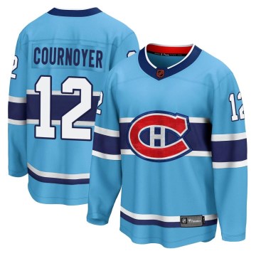 Fanatics Branded Montreal Canadiens Youth Yvan Cournoyer Breakaway Light Blue Special Edition 2.0 NHL Jersey
