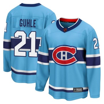 Fanatics Branded Montreal Canadiens Youth Kaiden Guhle Breakaway Light Blue Special Edition 2.0 NHL Jersey