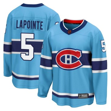 Fanatics Branded Montreal Canadiens Youth Guy Lapointe Breakaway Light Blue Special Edition 2.0 NHL Jersey