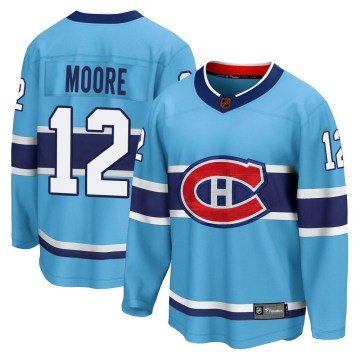 Fanatics Branded Montreal Canadiens Youth Dickie Moore Breakaway Light Blue Special Edition 2.0 NHL Jersey