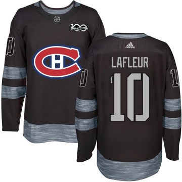 Montreal Canadiens Youth Guy Lafleur Authentic Black 1917-2017 100th Anniversary NHL Jersey