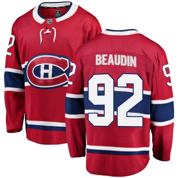 Fanatics Branded Montreal Canadiens Men's Nicolas Beaudin Breakaway Red Home NHL Jersey