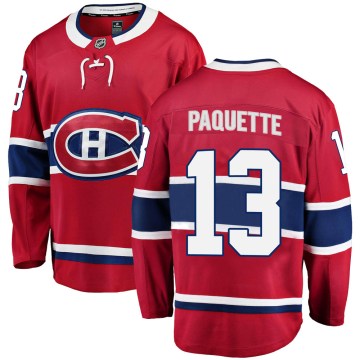 Fanatics Branded Montreal Canadiens Men's Cedric Paquette Breakaway Red Home NHL Jersey