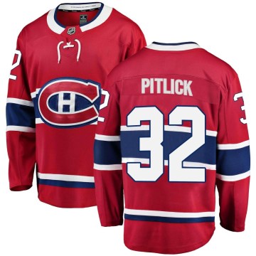 Fanatics Branded Montreal Canadiens Men's Rem Pitlick Breakaway Red Home NHL Jersey