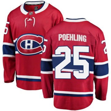 Fanatics Branded Montreal Canadiens Men's Ryan Poehling Breakaway Red Home NHL Jersey