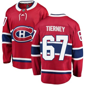 Fanatics Branded Montreal Canadiens Men's Chris Tierney Breakaway Red Home NHL Jersey