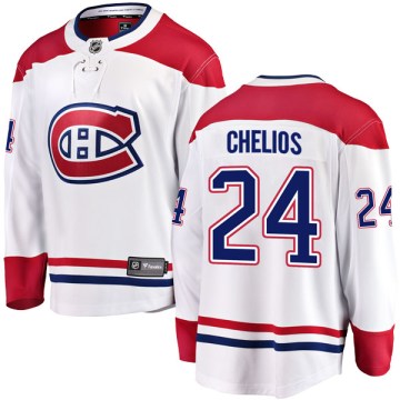 Fanatics Branded Montreal Canadiens Youth Chris Chelios Breakaway White Away NHL Jersey