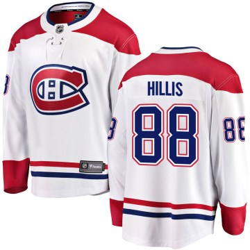 Fanatics Branded Montreal Canadiens Youth Cameron Hillis Breakaway White Away NHL Jersey