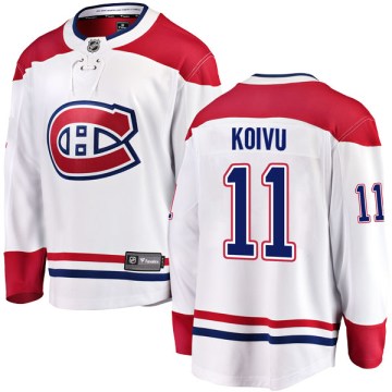 Fanatics Branded Montreal Canadiens Youth Saku Koivu Breakaway White Away NHL Jersey
