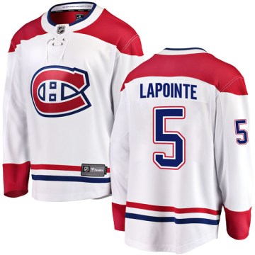 Fanatics Branded Montreal Canadiens Youth Guy Lapointe Breakaway White Away NHL Jersey