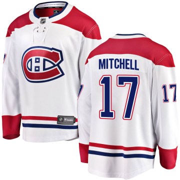 Fanatics Branded Montreal Canadiens Youth Torrey Mitchell Breakaway White Away NHL Jersey