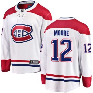 Fanatics Branded Montreal Canadiens Youth Dickie Moore Breakaway White Away NHL Jersey