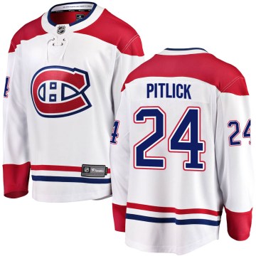 Fanatics Branded Montreal Canadiens Youth Tyler Pitlick Breakaway White Away NHL Jersey