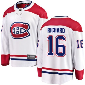 Fanatics Branded Montreal Canadiens Youth Henri Richard Breakaway White Away NHL Jersey