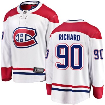 Fanatics Branded Montreal Canadiens Youth Anthony Richard Breakaway White Away NHL Jersey