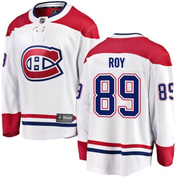 Fanatics Branded Montreal Canadiens Youth Joshua Roy Breakaway White Away NHL Jersey