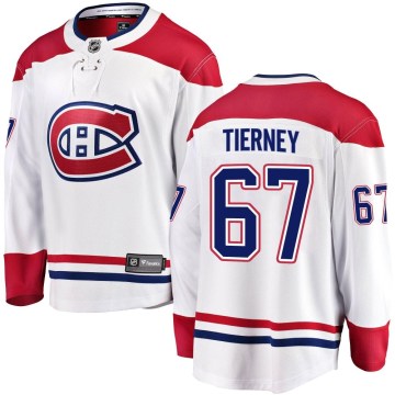 Fanatics Branded Montreal Canadiens Youth Chris Tierney Breakaway White Away NHL Jersey