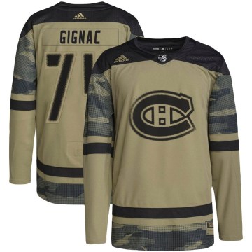 Adidas Montreal Canadiens Youth Brandon Gignac Authentic Camo Military Appreciation Practice NHL Jersey