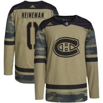 Adidas Montreal Canadiens Youth Emil Heineman Authentic Camo Military Appreciation Practice NHL Jersey