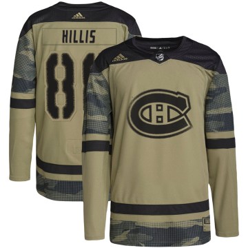 Adidas Montreal Canadiens Youth Cameron Hillis Authentic Camo Military Appreciation Practice NHL Jersey