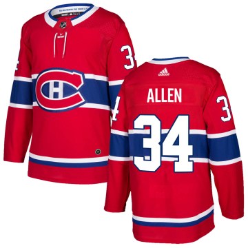 Adidas Montreal Canadiens Men's Jake Allen Authentic Red Home NHL Jersey